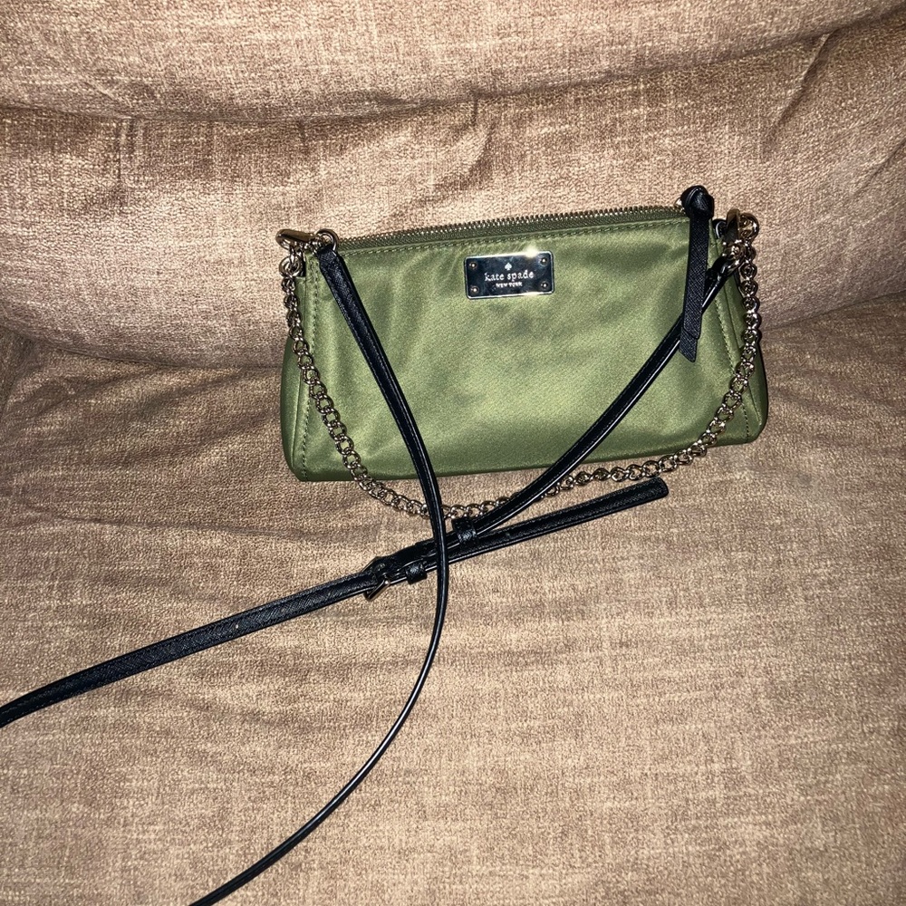 Kate Spade Olive Green Crossbody Chain Purse